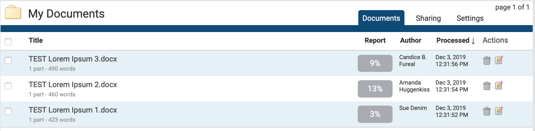 Accessing the Similarity Report
