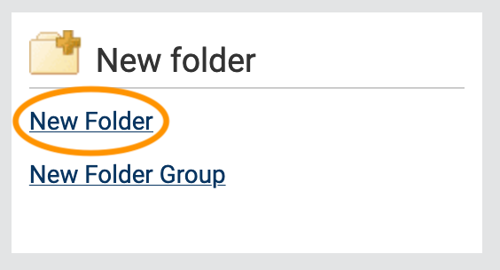 Create a new folder