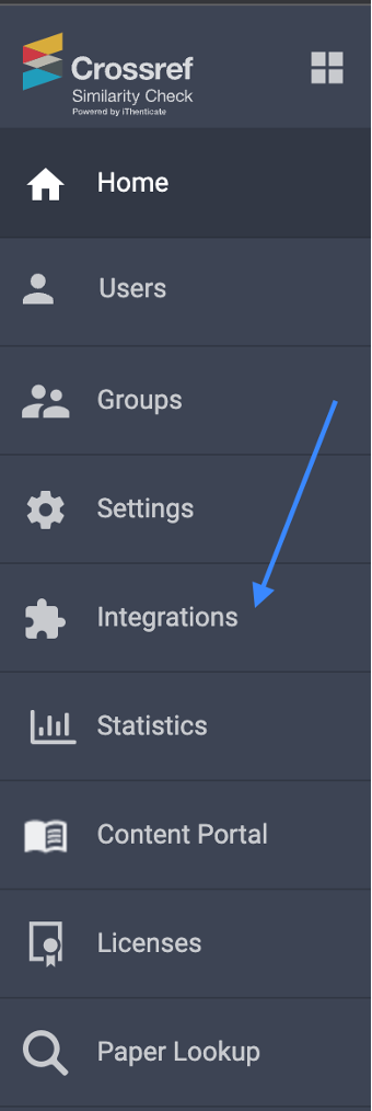 integrations v2 menu